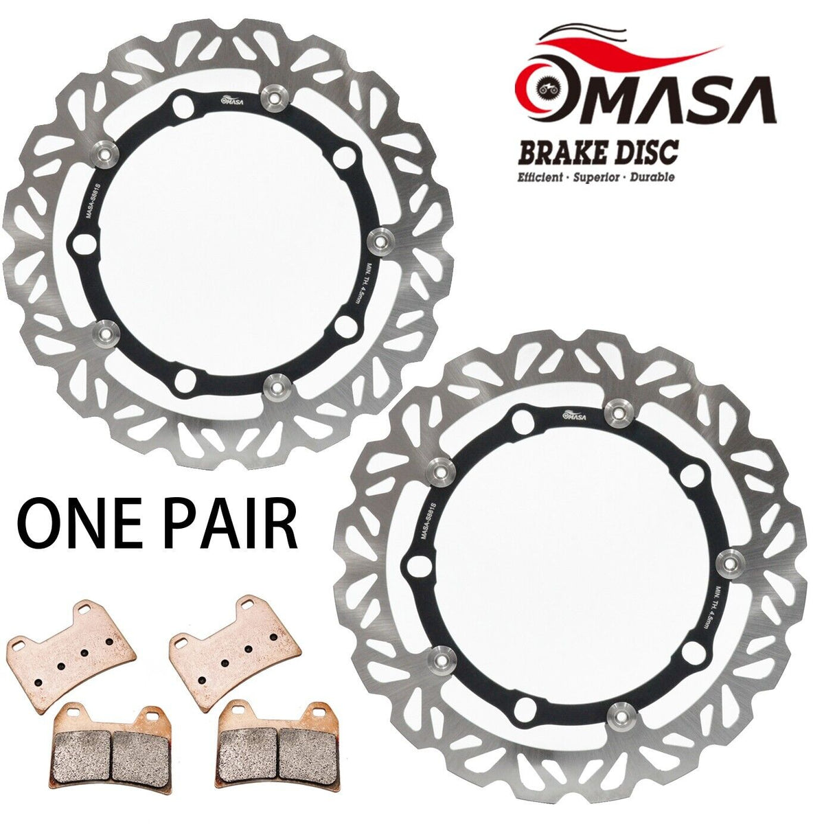 BrakeRotor+Pads for BMW R NINE T SCRAMBLER 16-21 R NINE T URBAN G/S 17-21